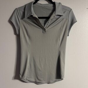 Athleta Light Gray Short Sleeve Top